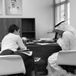 Project Manager and General Manager, KM reviewing components of the Sulaibikhat Coastline Master Plan
